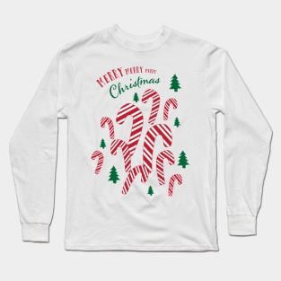 No Bows Please! Candy Cane Merry Xmas! Long Sleeve T-Shirt